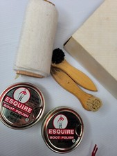 Kit de cuidado del calzado Tin Esquire artículos de cuidado del calzado cepillos segunda mano  Embacar hacia Mexico