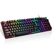 Teclado Gamer Mecanico Con Luces Retroiluminado 104 Teclas Calidad Superior comprar usado  Enviando para Brazil