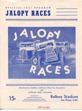Sports Pub: Balboa Stadium Jalopy Races Program 16/07/1951-SCSCA-CJA-entrada lis... comprar usado  Enviando para Brazil