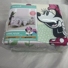 Edredom Disney Baby Minnie Mouse 3 peças conjunto berço jardim de flores rosa comprar usado  Enviando para Brazil