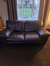 Seater leather sofa for sale  BRADFORD