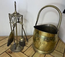 Vintage brass fire for sale  SOUTHSEA