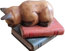 Wooden cat books for sale  UK