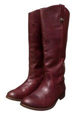 Bota de Couro FRYE Melissa Botão Bordeaux Couro Liso 77167 Feminina Tamanho 7.5 comprar usado  Enviando para Brazil