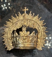 HALO DE COROA EM TOM DE OURO ESPANHOL PARA SANTOS ANTIGOS OU PARA ESTÁTUA VIRGEM DE MADONNA comprar usado  Enviando para Brazil