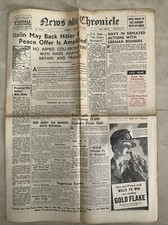 Original wwii news for sale  GOOLE