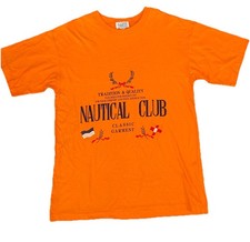 Camiseta Vintage Ponto Único Clube Náutico Laranja Tamanho Médio comprar usado  Enviando para Brazil