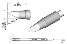 1 peça, ponta JBC TOOLS C245056 cartucho chanfrado Ø 3.5 HT WORKS W T245 peças de mão comprar usado  Enviando para Brazil