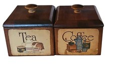Vtg wood canister for sale  Woodstock