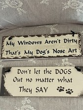 Conjunto de 2 arte de decoração de casa de cachorro inspiração madeira, usado comprar usado  Enviando para Brazil
