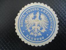 Siegelmarke amtsgericht seebur gebraucht kaufen  Sulzbach/Saar