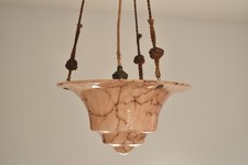 Usado, Luminária pendente de teto antiga de vidro mármore tcheca Art Deco comprar usado  Enviando para Brazil