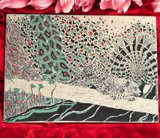 Pano de chita pintado à mão lona selva tinta moderna e acrílico sobre tecido comprar usado  Enviando para Brazil