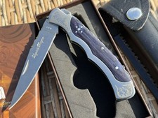 Usado, Faca de bolso vintage Laguiole lâmina cabo de madeira bainha caixa de couro masculina rara comprar usado  Enviando para Brazil
