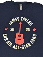 Camiseta James Taylor And His All-Star Band 2023 Tour Gildan Heavy 100% Berço Tamanho GG comprar usado  Enviando para Brazil