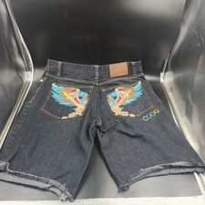 Shorts jeans bordado folgado vintage Coogi azul denim tamanho 38 Y2K Phoenix  comprar usado  Enviando para Brazil