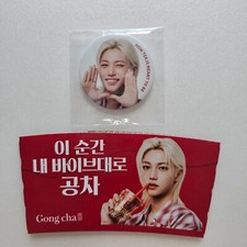 BOTÃO PINO PROMOCIONAL STRAY KIDS FELIX x GONGCHA + PORTA-COPO DOBRÁVEL - 1º Wee comprar usado  Enviando para Brazil