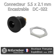 Connecteur Alimentation DC-022 Femelle, 5.5 x 2.1 mm, Montage Panneau, 1 à 5pcs comprar usado  Enviando para Brazil