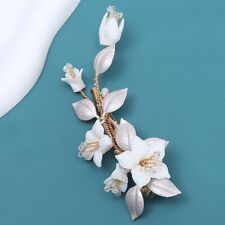 Clipe de cabelo flor de lírio feito à mão acessórios de cabelo de casamento cristal roupa de noiva comprar usado  Enviando para Brazil