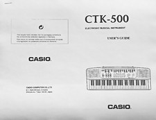 Casio CTK-500 Teclado Eletrônico Manual do Usuário Folheto do Proprietário, Reprodução., usado comprar usado  Enviando para Brazil
