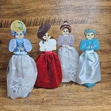 Conjunto de 4 saias de renda vintage planas de madeira para bonecas anos 80  comprar usado  Enviando para Brazil