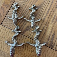 Pair brass anchor for sale  EXMOUTH