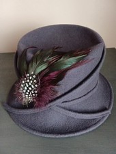 purple felt hat for sale  SWINDON