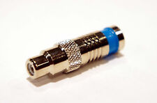 Conector fêmea RCA à prova d'água RG-6 quad azul RF para conector coaxial coaxial Plu comprar usado  Enviando para Brazil