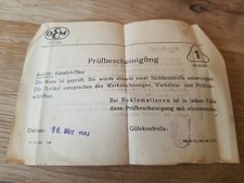 Ddr fen bescheinigung gebraucht kaufen  Bogel, Mieheln, Weyer