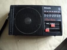 Rádio pequeno retrô Philips D-1402 modelo preto FM MW LW funcionando comprar usado  Enviando para Brazil