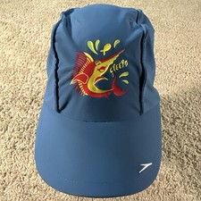 Boné Speedo adulto azul tamanho único pescoço capa 3 painéis logotipo marlin elástico comprar usado  Enviando para Brazil