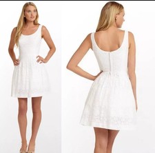 Vestido Lilly Pulitzer Posey Resort Branco Daysy Lane Renda Sem Mangas 00 comprar usado  Enviando para Brazil