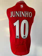 Usado, Camisa retrô assinada JUNINHO PAULISTA oficial 03/04 Middlesbrough - PROVA/CERTIFICADO DE AUTENTICIDADE comprar usado  Enviando para Brazil