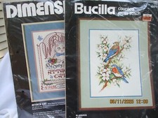 2 kits de punto de cruz contados dimensiones y bucilla sin usar segunda mano  Embacar hacia Mexico