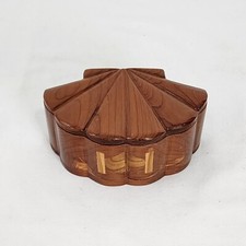 Caixa de joias feita à mão de madeira com tampa articulada boho chique decoração para casa comprar usado  Enviando para Brazil