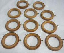 11 anéis de cortina de madeira gancho olhos vara anéis artesanato MCM - inacabado, usado comprar usado  Enviando para Brazil