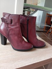 Bottines cuir rouge d'occasion  Illiers-Combray