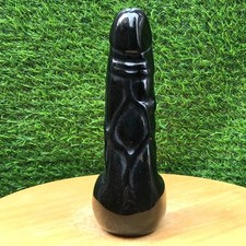 Cristal de cuarzo obsidiana natural 570G tallado a mano pene muestra curación segunda mano  Embacar hacia Mexico