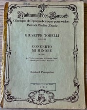 LIVRO DE PARTITURAS PARA VIOLINO E PIANO TORELLI CONCERTO VIOLINO +SOLO (1950) PAUMGARTNER comprar usado  Enviando para Brazil