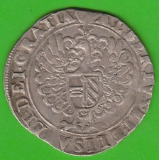 Moneta srebrna Brabancja Escalin au paon 1598-1621 szyling pawia ładny nswlipsk, używany na sprzedaż  Wysyłka do Poland