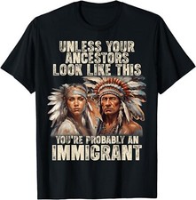 Camiseta unissex engraçada nativa americana, a menos que seus antepassados pareçam com essa comprar usado  Enviando para Brazil