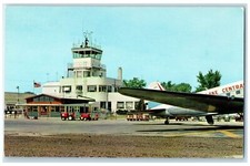 Cartão postal c1950's Airport Control Tower carrinho de carga vista de avião Grand Rapids MI comprar usado  Enviando para Brazil