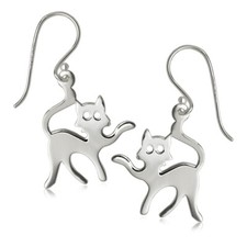 Sterlingsilber flache katzenoh gebraucht kaufen  Versand nach Germany