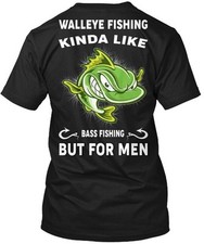 Camiseta Walleye pesca masculina tipo robalo, mas feita nos EUA P-5XL comprar usado  Enviando para Brazil
