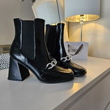 Stiefeletten lackoptick schwar gebraucht kaufen  Saarbrücken