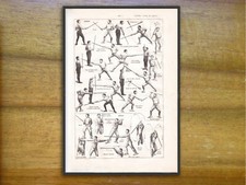 Antique lithograph sport d'occasion  Expédié en Belgium