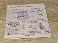 Ticket stub bolton for sale  MANCHESTER