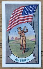 1936 Allen's Confectionery Card - Sports & Flags of Nations #19 America Golf comprar usado  Enviando para Brazil