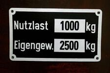 Ldtimer typenschild schild gebraucht kaufen  Deutschland