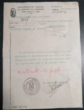Foglio confederazione fascista usato  Osnago